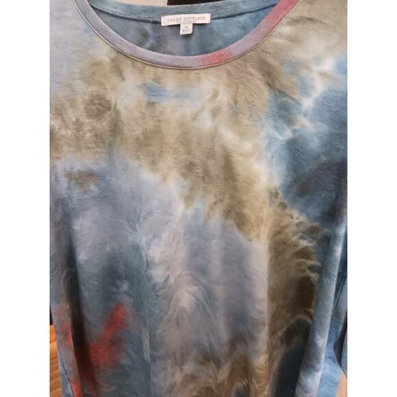 Green Envelope Los Angeles 3/4 Sleeve Tie Dye Tunic Shirt Size 2X - Picture 2 of 4
